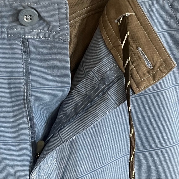 Hang Ten Blue Flat Front Belt Loops Casual Golf Shorts Mens Size 34 - Picture 7 of 14